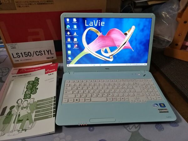 NEC LAVIE LS150/C 爆速SSD256GB Windows10 元箱、取扱説明書付 人気色のエアリーブルー