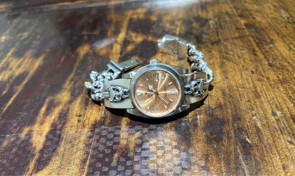 Watch ソード全花ウォッチバンド 17cm 86.3g 925刻印 シルバーベルト I4
