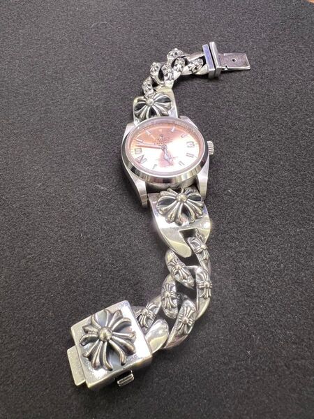 Watch 全花コマウォッチクロス ベルト 15.5cm 91.5g SZQH004 シルバー 腕時計 ヴィンテージ
