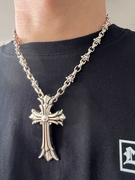 新型大型クロスネックレス YD005 アクセサリー ペンダント ネックレス シルバー925刻印
