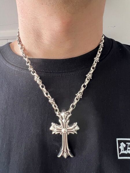 新型大型クロスネックレス YD009 ネックレス シルバー ペンダント アクセサリー
