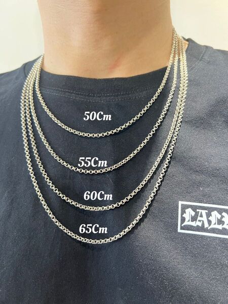 刻印入りロロチェーンネックレスのみ 各サイズ有り50-65cm 1個ZZL003