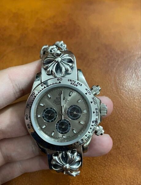 Watch 全花コマウォッチクラッシュベルト 16cm JQH003 925刻印 腕時計バンド