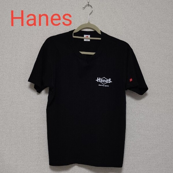 【定番】Hanes ヘインズ Tシャツ(ヘンリーネック) Mサイズ