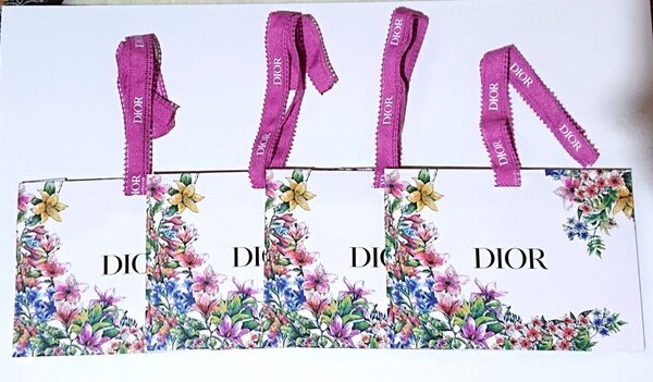 DIOR 紙袋 限定花柄 ショップ袋 ショッパー 4個セット