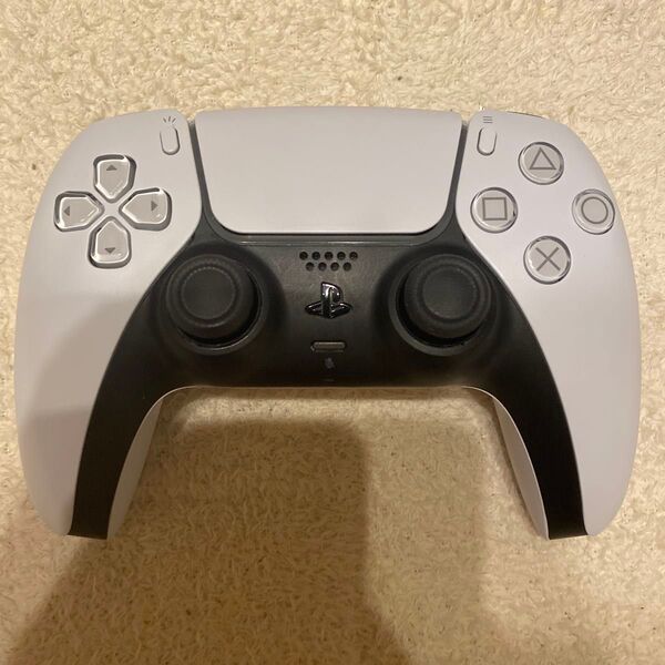 【美品】PlayStation 5 コントローラー ホワイト デュアルセンス PS5 ワイヤレスコントローラー