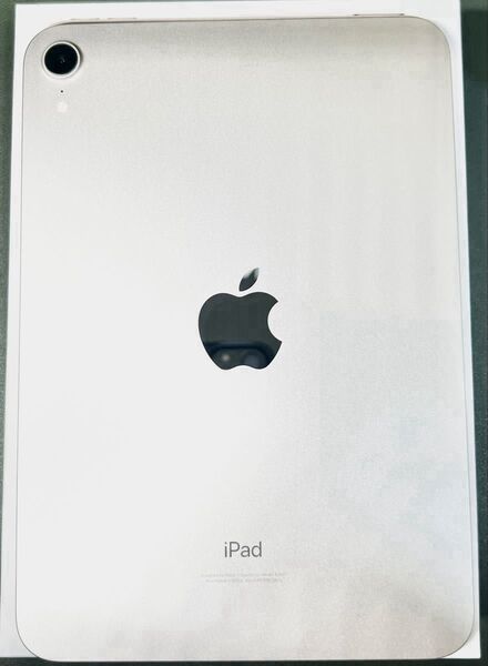 【ほぼ未使用】iPad mini 6 64GB スターライト WiFi BT100% 黒ケース&フィルム付