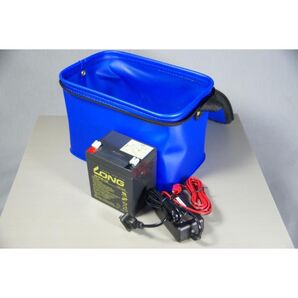 WP5-12 魚探用EVAバッグ(青)付きバッテリー充電器セット12V5Ah