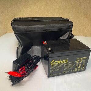 EVAバッグ(黒)付き 高耐久品 バッテリー充電器セット12V15Ah