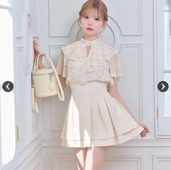 ミシェルマカロン美脚スカート殿堂入り!!美脚になれるスカート アイボリー S