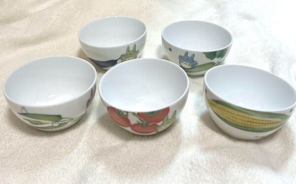 となりのトトロ Noritake コラボ 野菜柄お茶碗 全5種類セット