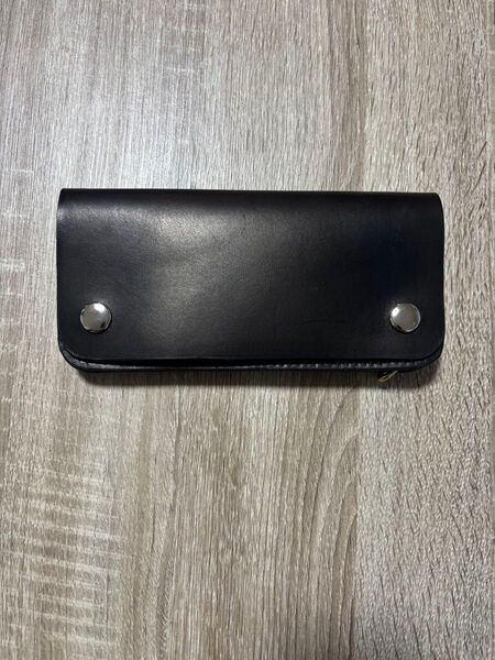 ロングトラッカーウォレット 三層 牛革 ハンドメイド レザークラフト