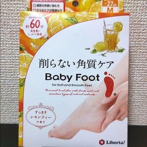 ベビーフット 削らない角質ケア 60分タイプ Mサイズ すっきりレモンティーの香り