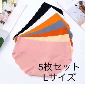 肌に優しい Lサイズ5枚セットレディース ショーツ 無地 シームレスショーツ