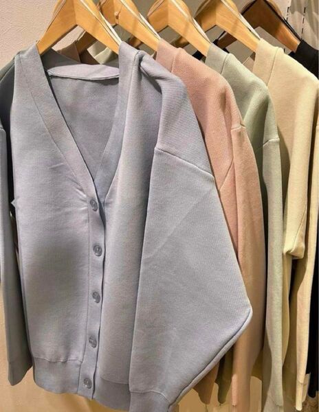 INGNI Vネックニットカーディガン パステルグリーン M