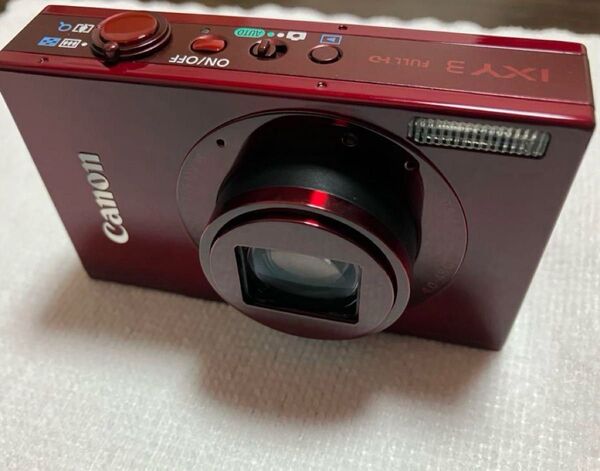 【美品】CanonキャノンIXYイクシー 3 レッド コンデジ専用レザーケース付