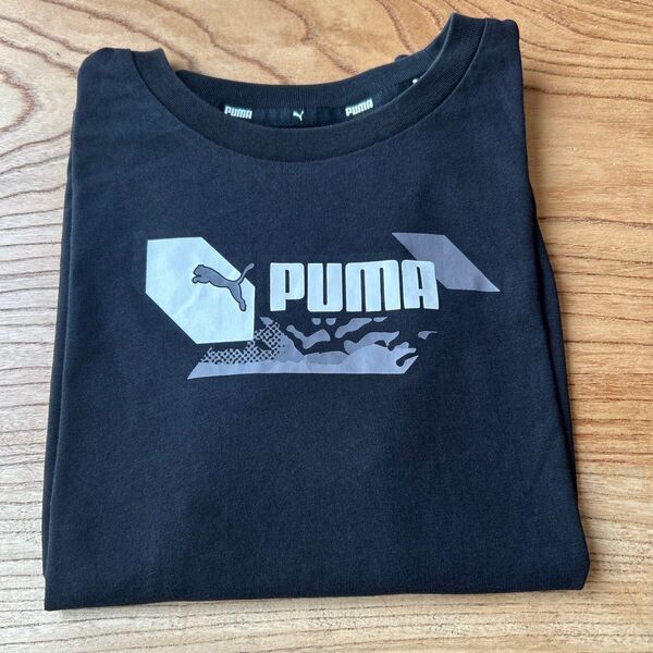 PUMA Tシャツ 黒 ロゴ140サイズ