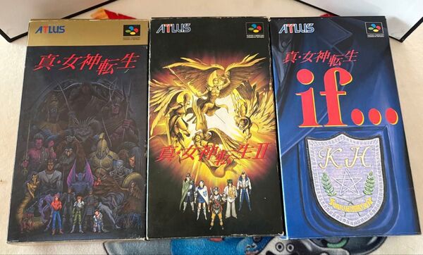 スーパーファミコンソフトソフト 真・女神転生シリーズ 3本セット 箱説付き
