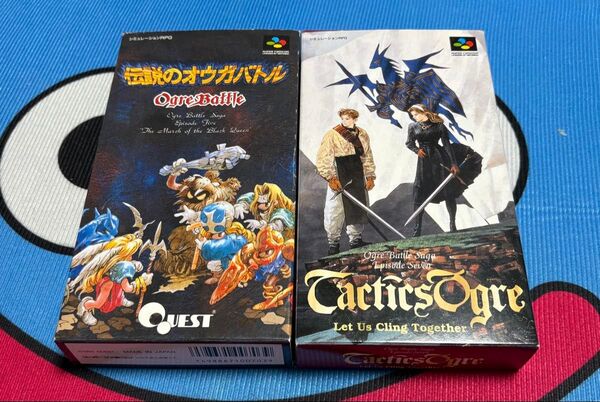 スーパーファミコンソフト 伝説のオウガバトル&タクティクスオウガ 箱説付き
