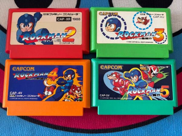 ファミコンソフト ロックマン 2.3.4.5 4本セット カプコン 箱説なし