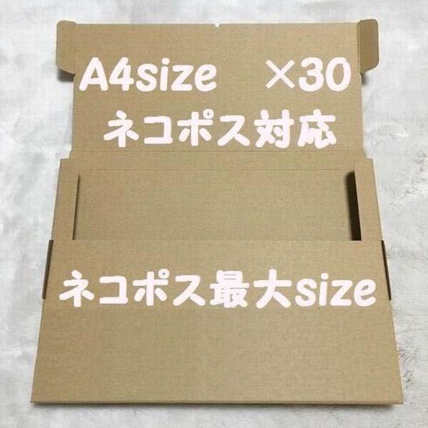 《30枚/A4サイズ》ネコポス対応 段ボール 箱