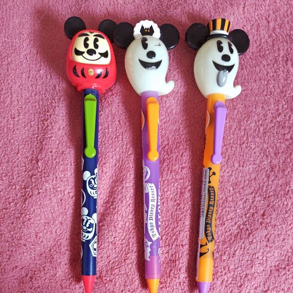 ディズニー ハロウィン ボールペン シャープペンシル 3本セット だるまミッキー