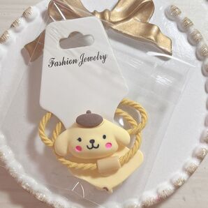 ポムポムプリン 黄色 ヘアゴム 2個セット