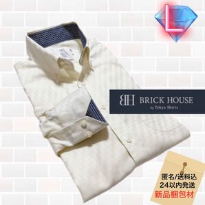 BRICK HOUSE ボタンダウンモザイクチェック ドゥエボットーニ ドレスシャツ