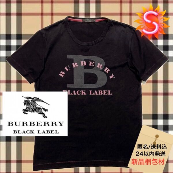 BURBERRY BLACK LABEL 半袖 ロゴプリントカットソー Tシャツ