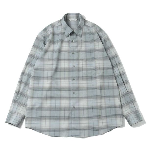 新品AURALEE SUPER LIGHT WOOL CHECK SHIRT 5