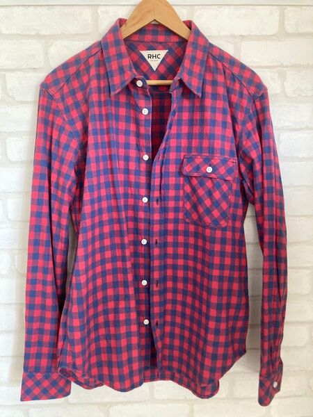RHC ロンハーマン チェック柄シャツ 長袖シャツ チェックシャツ