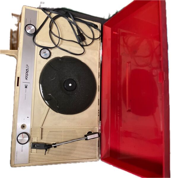 Victor ポータブルレコードプレーヤー レトロ