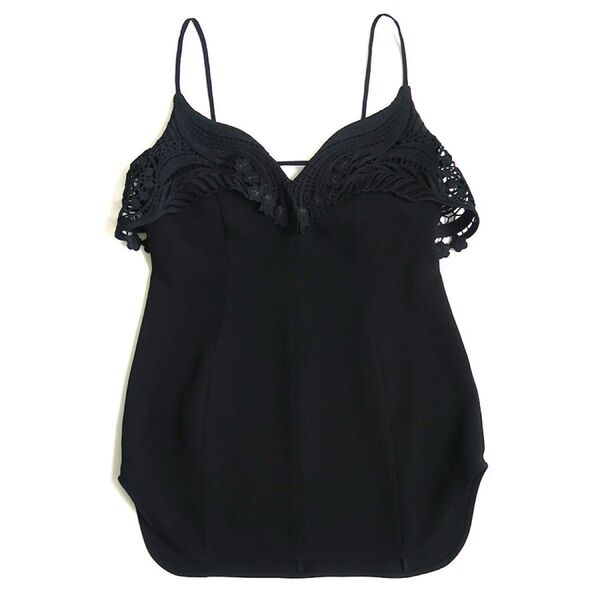 【5/9限定価格】mame Embroidered Camisole Top BLACK マメ マメクロゴウチ 25ss