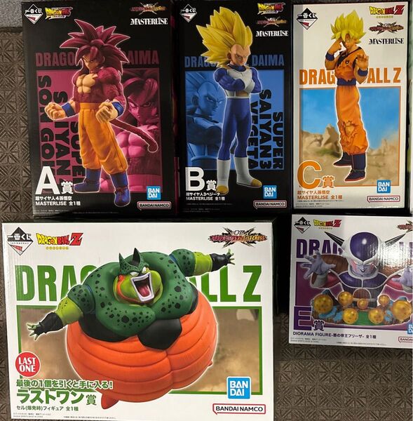 ドラゴンボール一番くじ VSオムニバスcross フィギュア 5体セット ラストワン賞 セル(爆発時)他