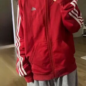 adidas アディダス ジャージ RED XL 古着 ストリート
