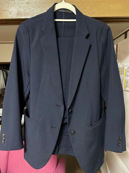 UNIQLO感動ジャケットスーツ上下セット ネイビー