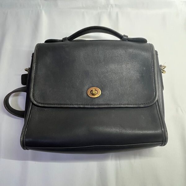 COACH オールドコーチ ショルダーバッグ ブラック レザー ヴィンテージ
