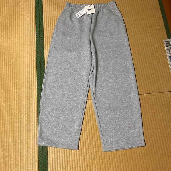 M【新品未使用】ユニクロC スウェットワイドパンツ グレー
