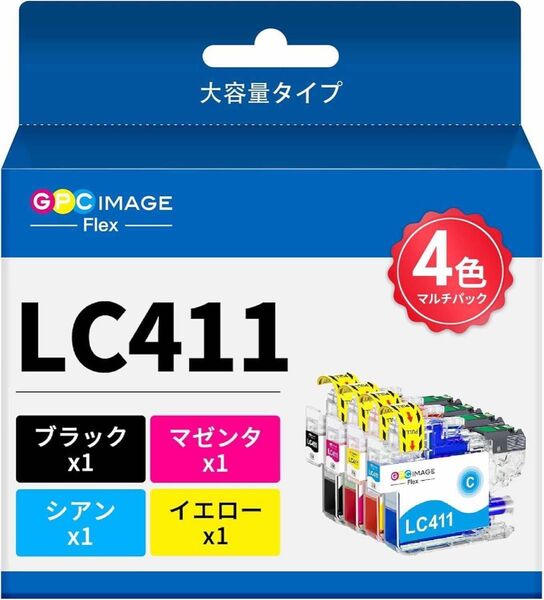 ブラザー用インクカートリッジ LC411-4PK(4色セット Brother