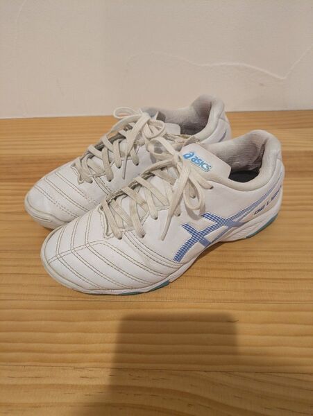 asics サッカートレーニングシューズ 20cm ホワイト×ブルー