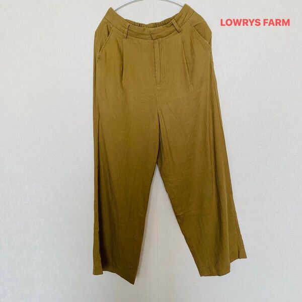 LOWRYS FARM ローリーズファーム 麻46% ワイドパンツ L