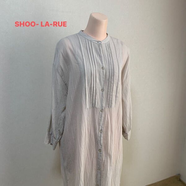 SHOO-LA-RUE バンドカラー 長袖 シャツワンピース M
