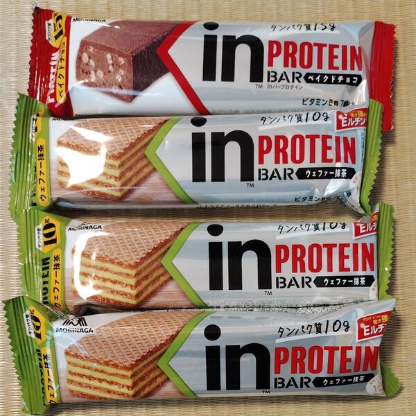 4本セット inバープロテイン 森永製菓 プロテインバー チョコバー プロテイン