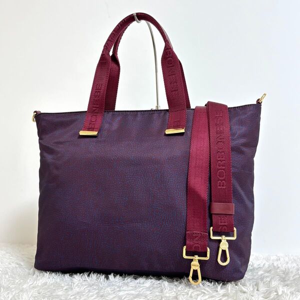 【美品】 ボルボネーゼ ショルダーバッグ トートバッグ 2way ゴールド金具