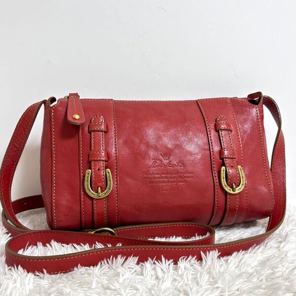 【美品】 Dakota キューブ ショルダーバッグ クロスボディ レザー レトロ