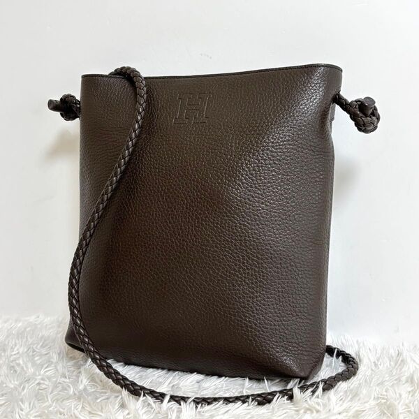 【美品】 ヒロフ チェスタ レザーショルダーバッグ S 2WAY 本革