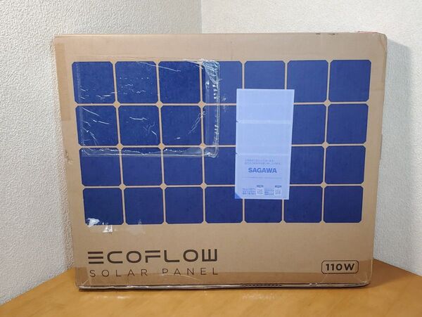 未使用 EcoFlow 110W ソーラーパネル 太陽光発電 エコフロー ポータブル電源 折り畳み 防災