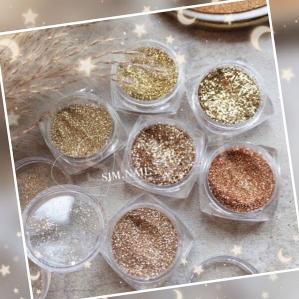 ラメ パウダー グリッター 小粒 セット ゴールド ハンドメイド 用品 ネイル アート ジェルネイル