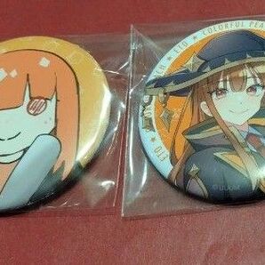 カラフルピーチ からぴち 魔法学園 直筆 イラスト 缶バッチ えと 2点セット