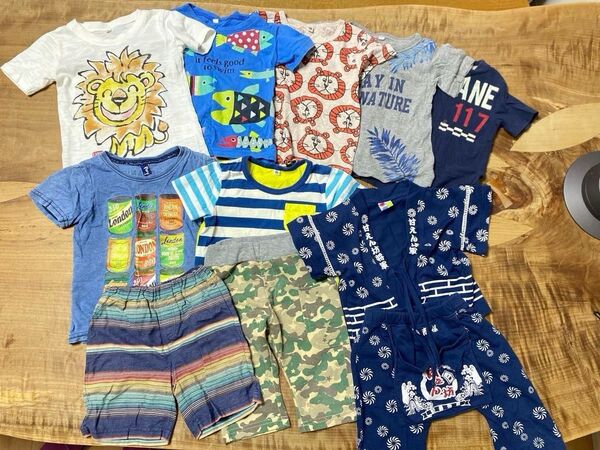 半袖Tシャツ 半ズボン 12点まとめ売り 男の子 トップス 子供服 キッズ サイズ95 古着 キッズ